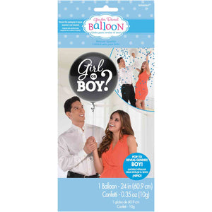 Gender Reveal Boy 60cm Latex Balloon with Confetti