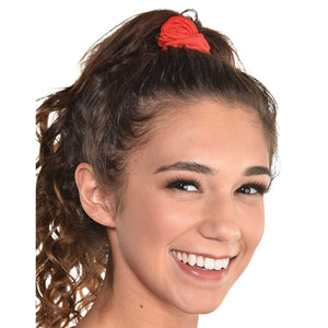 Team Spirit Hair Scrunchies Red Pack of 2
