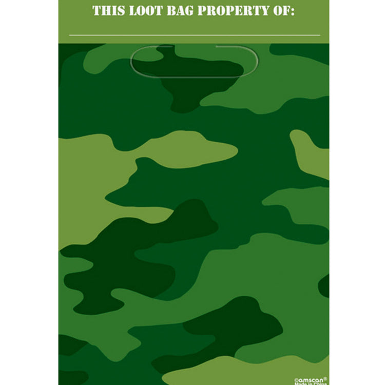 Camouflage Lolly Bags Pack of 8