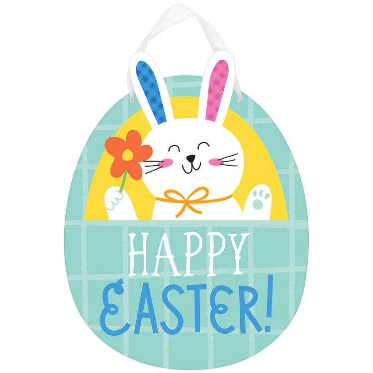 Easter Funny Bunny MDF Hanging Sign