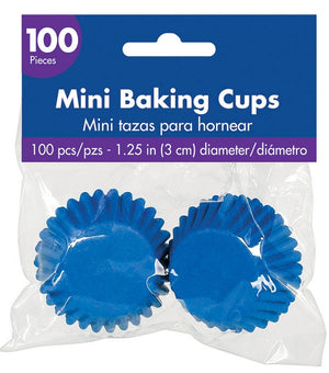 Mini Cupcake Cases Bright Royal Blue Pack of 100