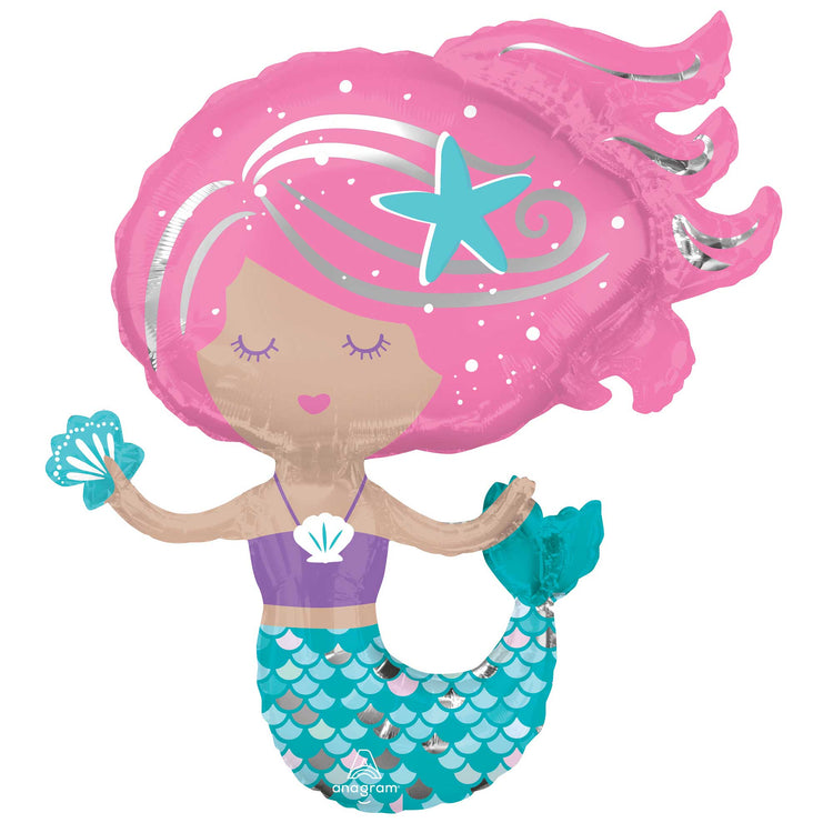 SuperShape Shimmering Mermaid Balloon
