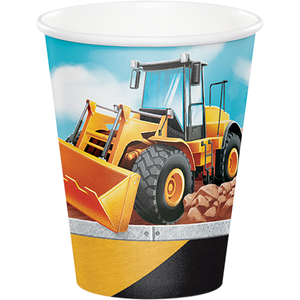 Big Dig Construction Cups Paper 266ml Pack of 8