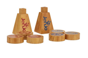 Wooden Rollers Bowling Outdoor Lawn Game Set