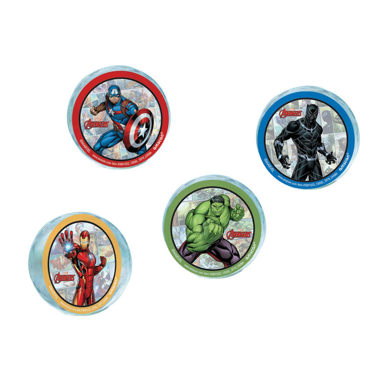 Marvel Avengers Powers Unite Bounce Balls Favors Pack of 4