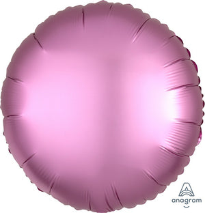 45cm Standard HX Satin Luxe Flamingo Circle Balloon