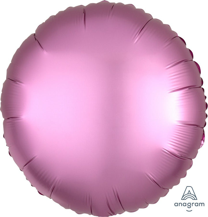 45cm Standard HX Satin Luxe Flamingo Circle Balloon