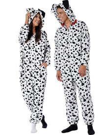 Dalmatian Fleece Jumpsuit Adult Costume