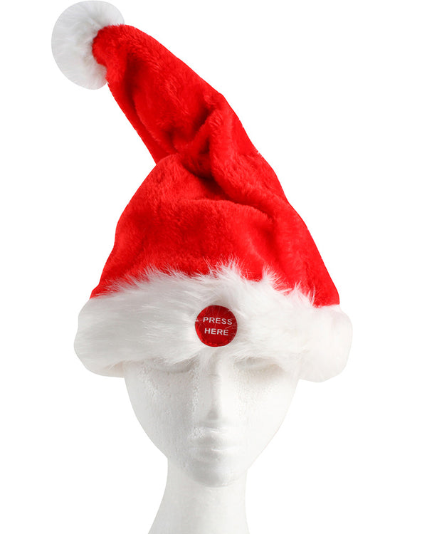 Christmas Dancing Santa Hat With Music 35cm