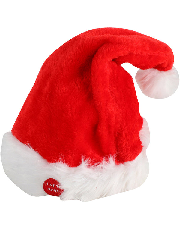 Christmas Dancing Santa Hat With Music 35cm