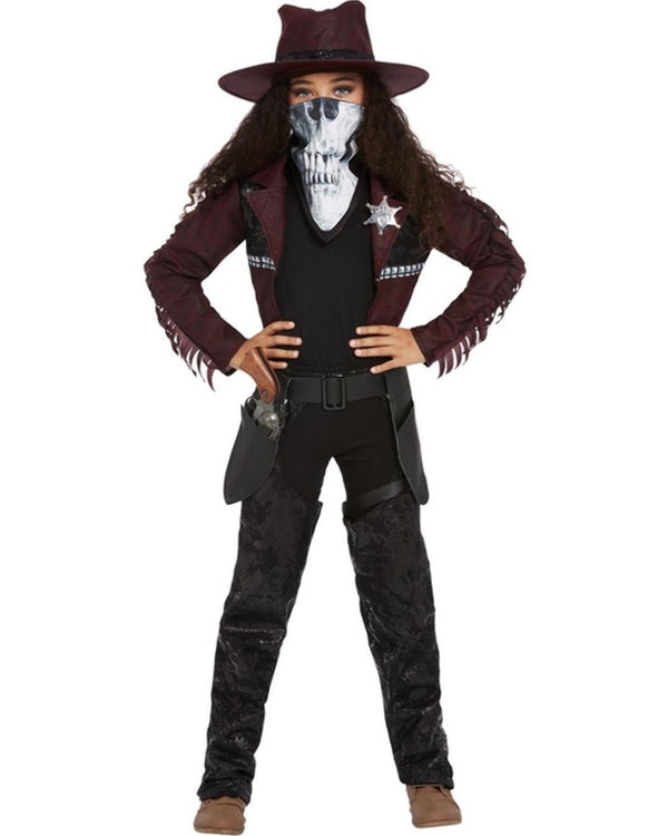 Dark Spirit Western Cowgirl Deluxe Girls Costume