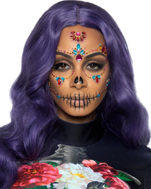 Day of the Dead Adhesive Face Jewels For Halloween