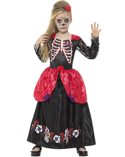 Day of the Dead Deluxe Girls Costume