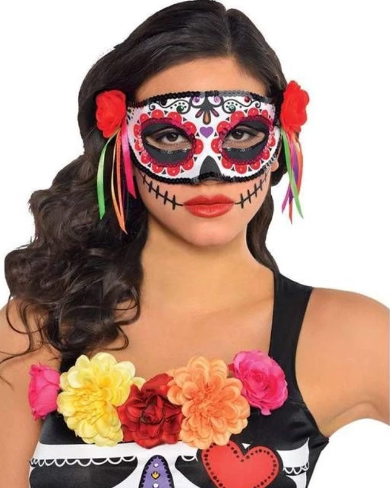 Day Of The Dead Half Mask
