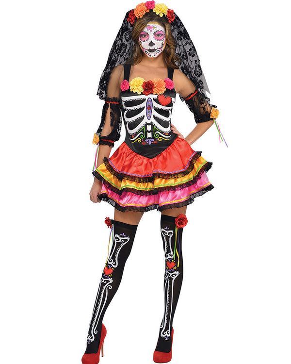 Day of the Dead Floral Senorita Womens Costume