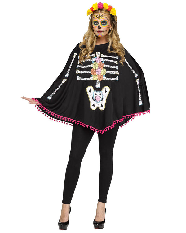 Day of the Dead Skeleton Poncho