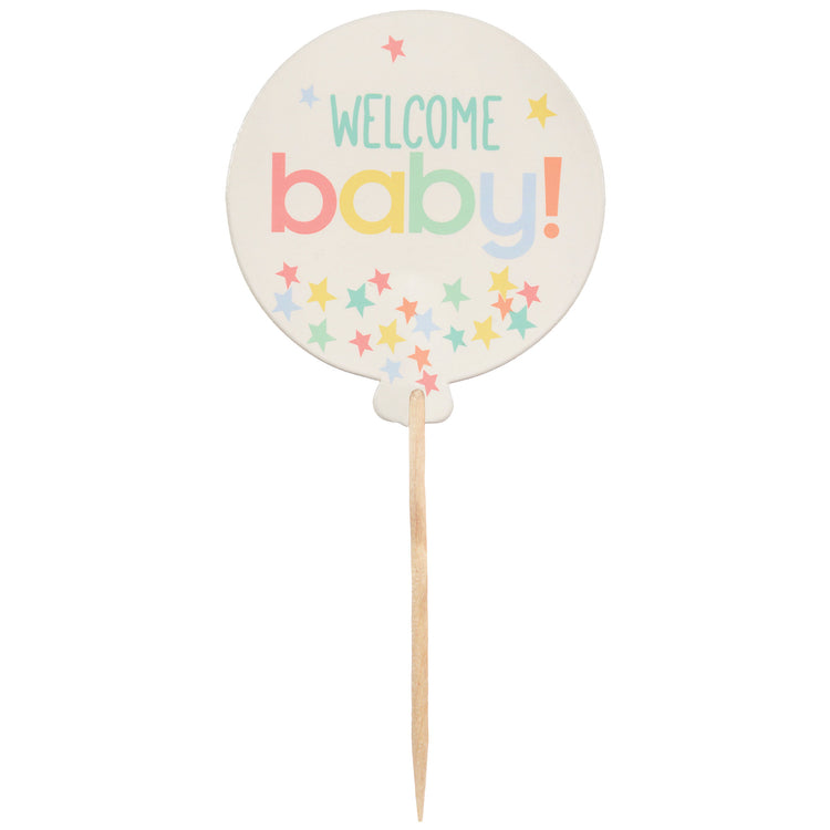Baby Shower Neutral Picks Welcome Baby Pack of 24