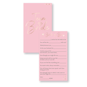 Team Bride Hens Night Advice Cards PK8