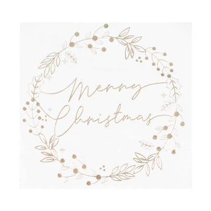Christmas Touch Of Sparkle Gold Beverage Napkins