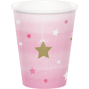 One Little Star Girl 266ml Paper Cups Pack of 8