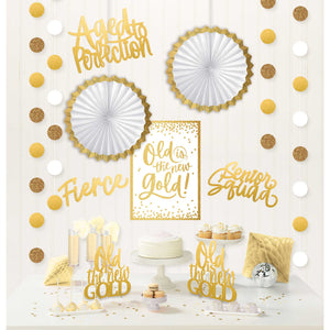 Over The Hill Golden Age Room Decorating Kit Pack of 12