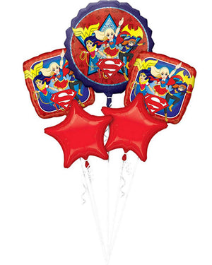 DC Superhero Girls Foil Balloon Bouquet Pack of 5