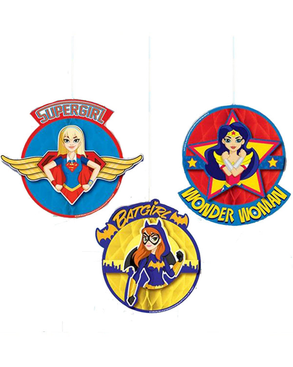 DC Superhero Girls Honeycomb Decorations