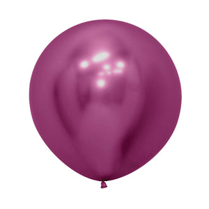 Sempertex 60cm Metallic Reflex Fuchsia Latex Balloons 912 3PK Pack of 3