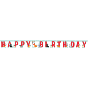 Dog Party Happy Birthday Jointed Banner 2.2m
