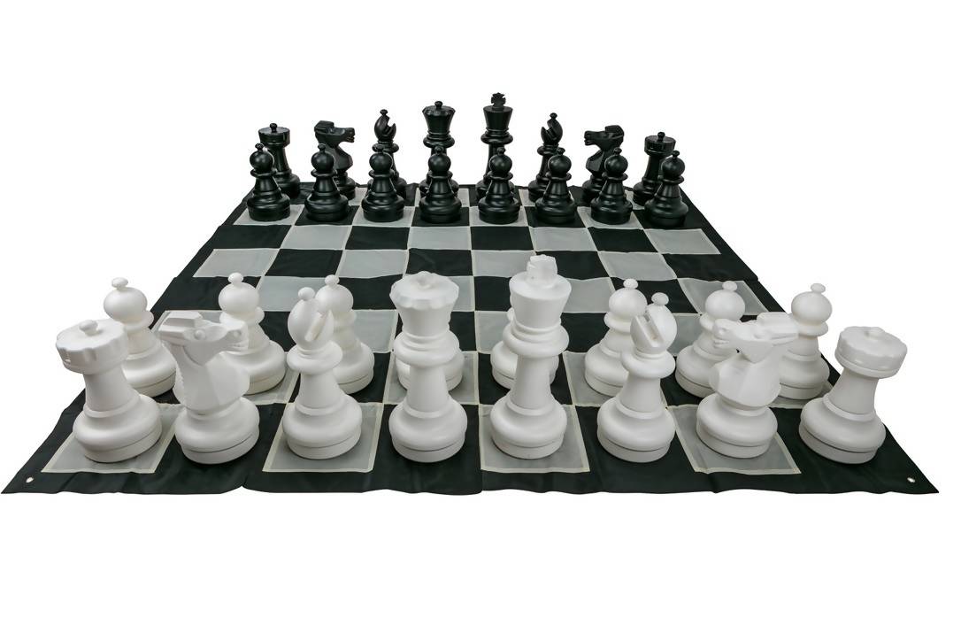Giant Size Plastic Outdoor Chess Game Set with Mat 2.7mx2.7m