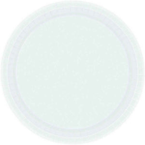 Paper Plates 23cm Round 20CT FSC - Frosty White - No Plastic Coating