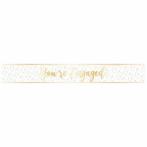Banner Youre Engaged Gold Foil 2.7m