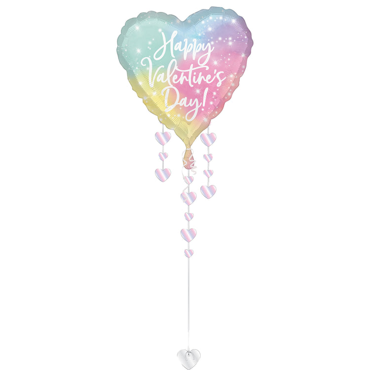Drop-A-Line Luminous Valentines Day 81cm Foil Balloon with Tail