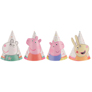 Peppa Pig Confetti Party Mini Cone Hats Pack of 8