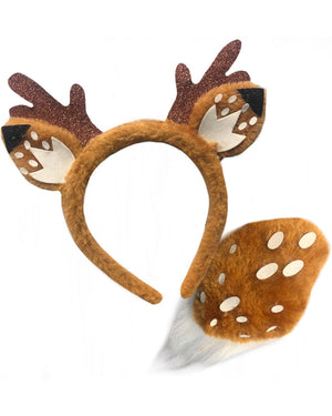 Deer Headband and Tail Set