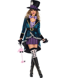 Delightful Hatter Womens Halloween Costume