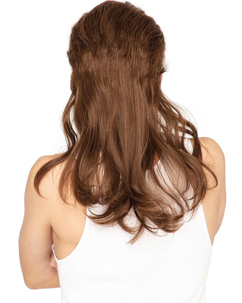 Deluxe Brown Mullet Wig