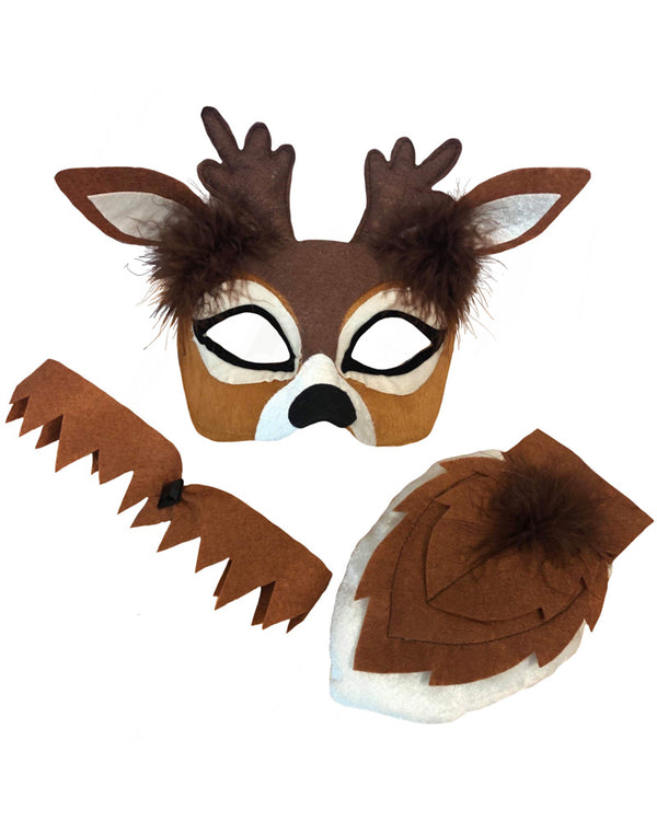 Deluxe Deer Mask Tail and Collar Set