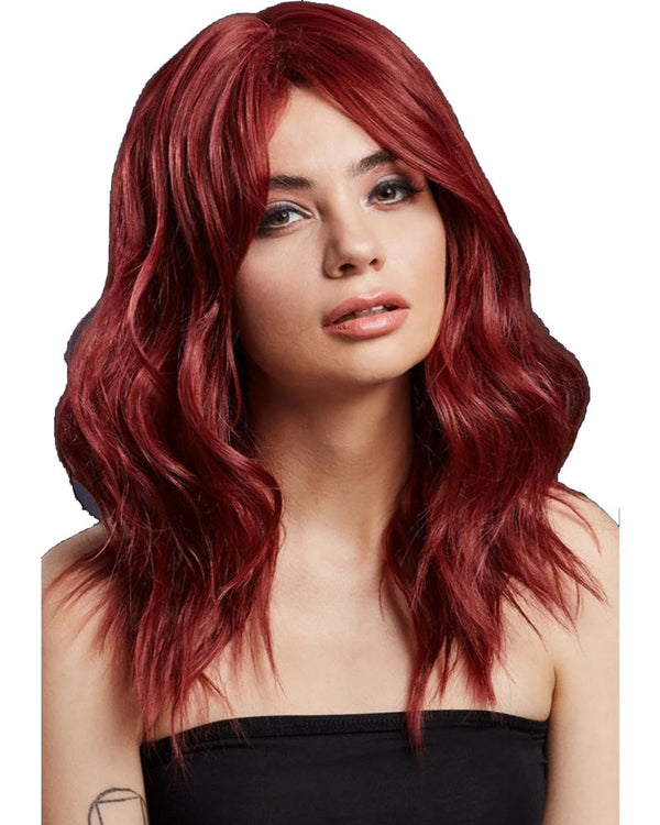 Fever Deluxe Ashley Ruby Red Wig