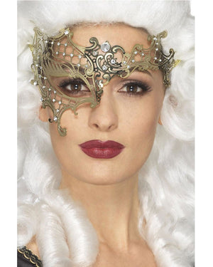 Deluxe Metal Filigree Eye Mask