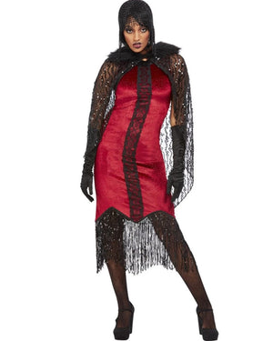 Deluxe 1920s Velour Flapper Womens Costume