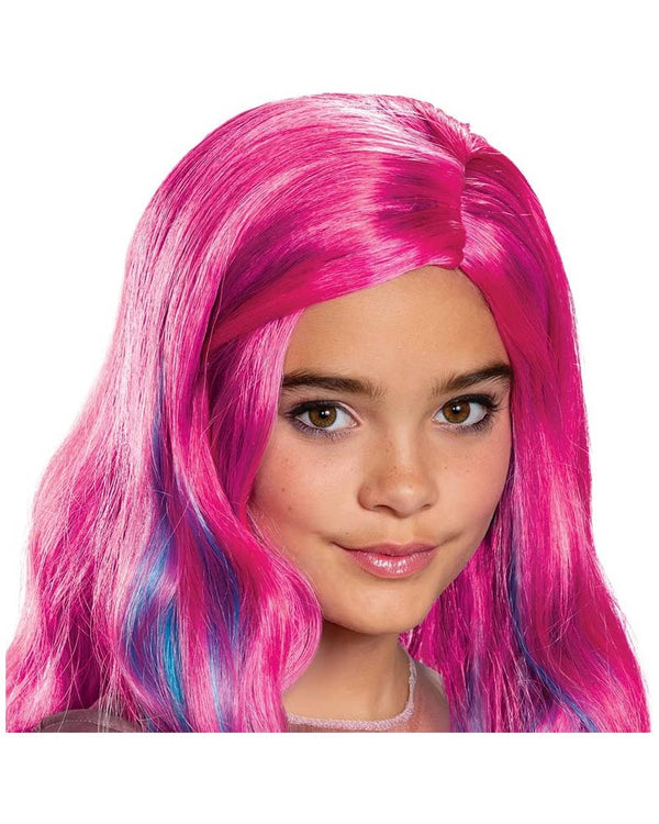 Descendants 3 Audrey Long Pink and Blue Kids Wig