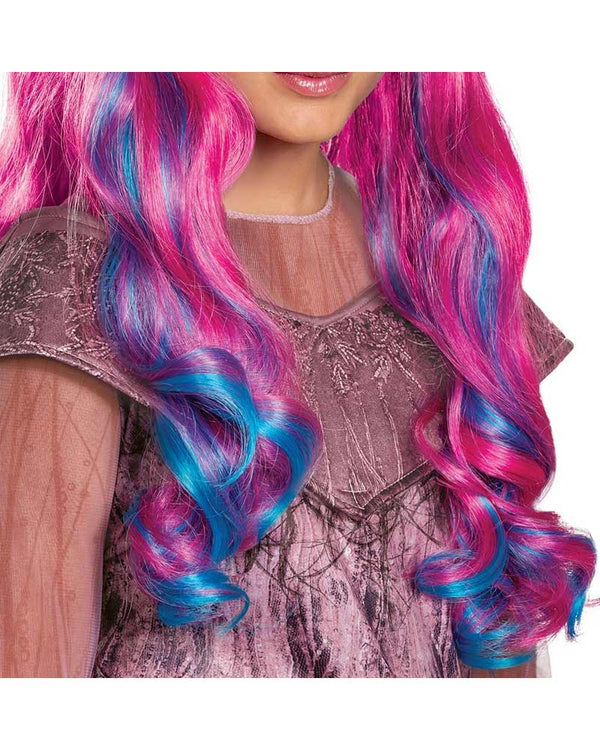 Descendants 3 Audrey Long Pink and Blue Kids Wig