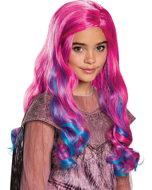 Descendants 3 Audrey Long Pink and Blue Kids Wig