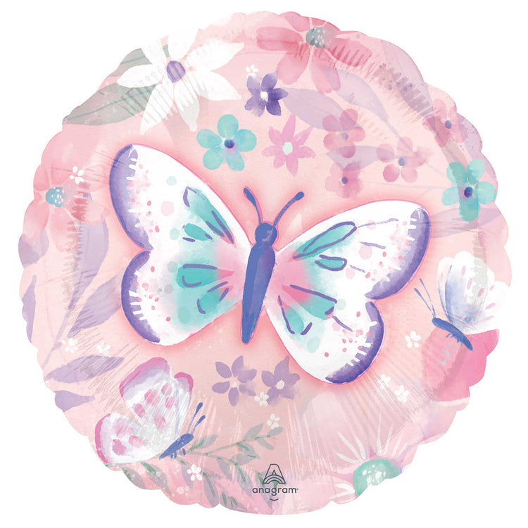 45cm Standard HX Flutters Butterflies Balloon
