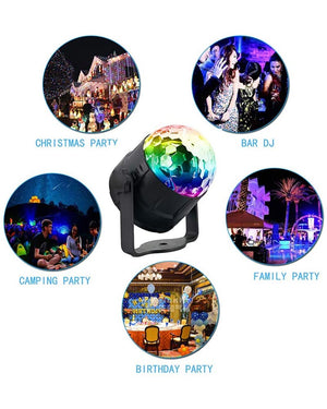 70s Disco CR Lite Mini Star Ball LED Party Light Wire