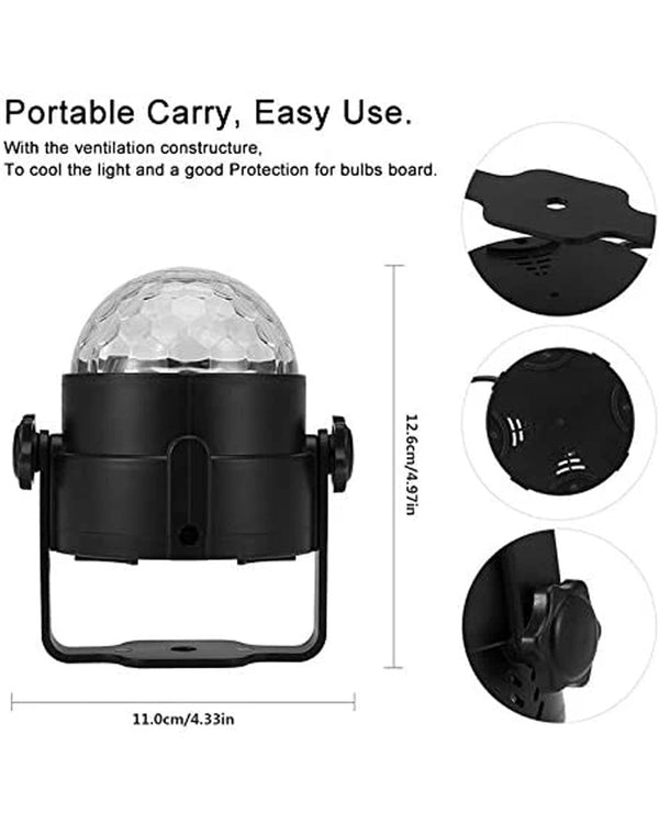 70s Disco CR Lite Mini Star Ball LED Party Light Wire