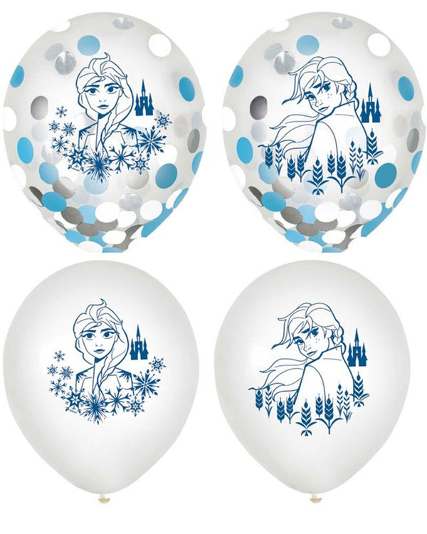 Disney Frozen 2 Confetti Filled 30cm Latex Balloons Pack of 6
