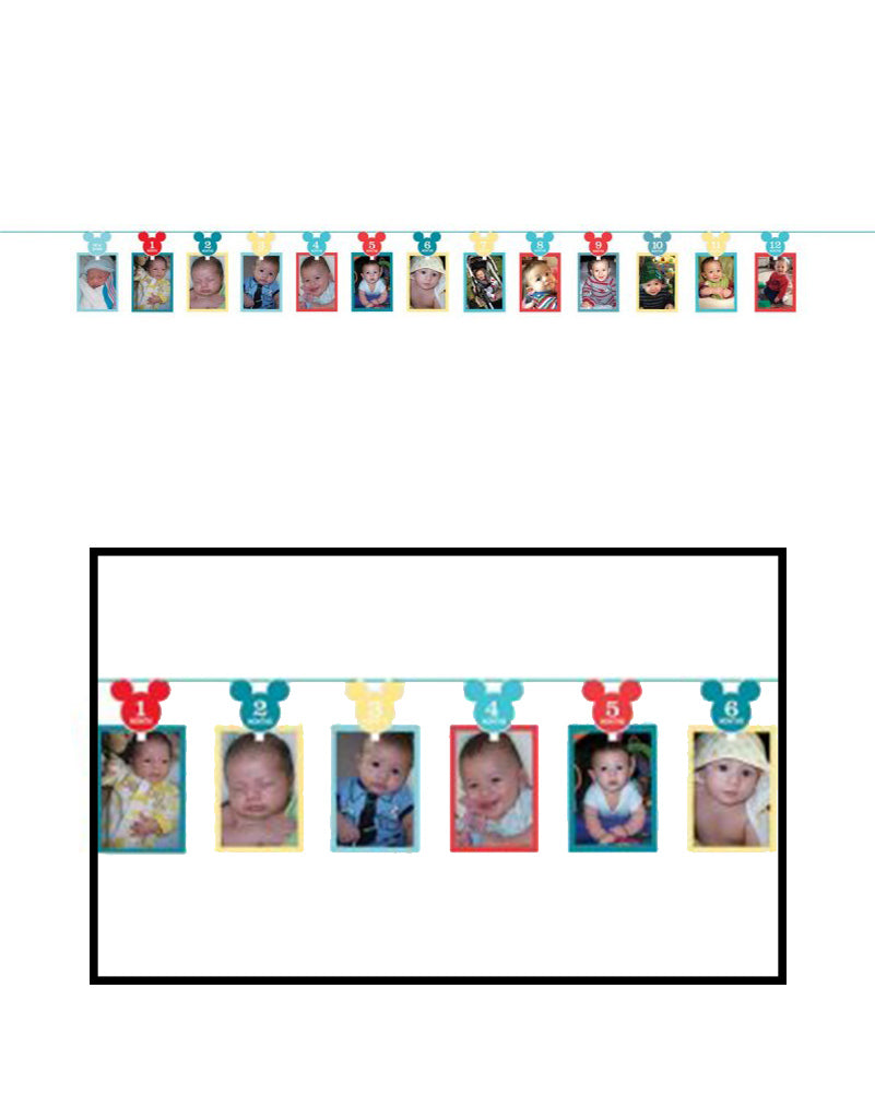 Disney Mickey Fun to be One Photo Garland