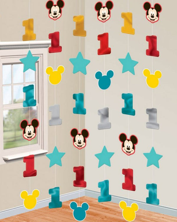 Disney Mickey Fun to Be One Hanging String Decorations Pack of 6
